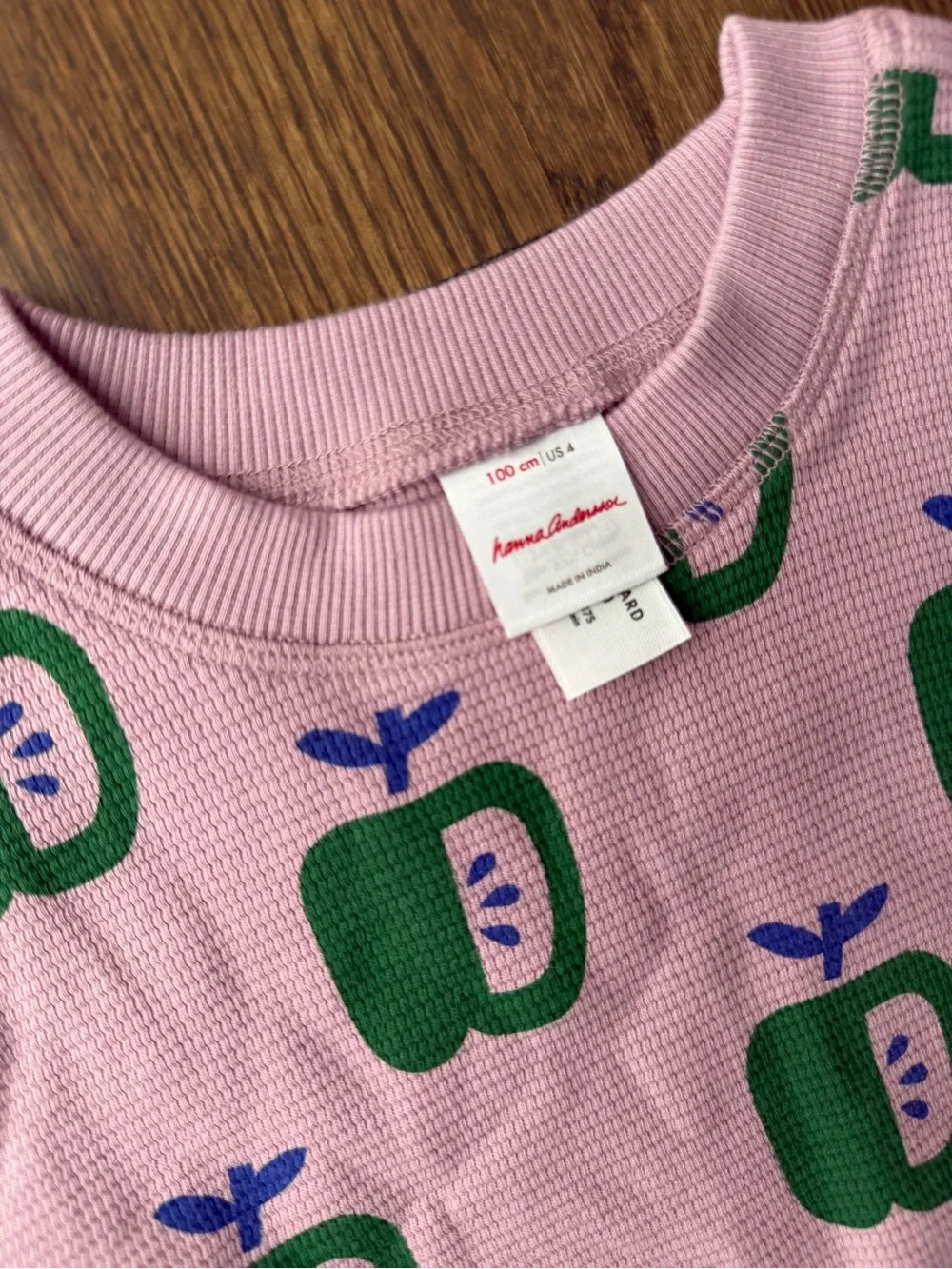 Hanna Anderson Kids Pink Apple Print Sweatshirt Top